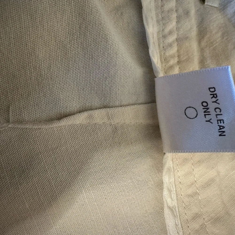Twelfth street by Cynthia Vincent women's cream linen crop pant - Picture 6 of 8